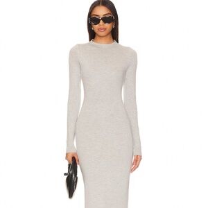 AFRM Grey Long Sleeve Bodycon Dress Size S